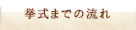 挙式までの流れ